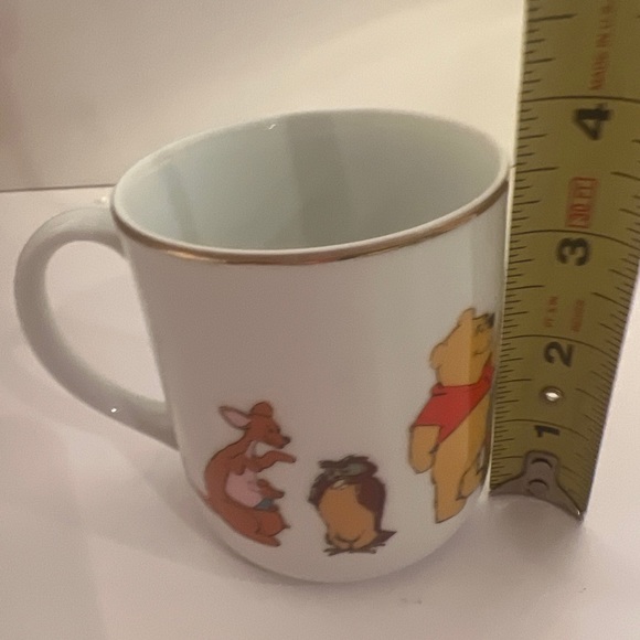 Winnie the Pooh Walt Disney Productions vintage Gold Rim Coffee Mug JAPAN - Picture 7 of 10